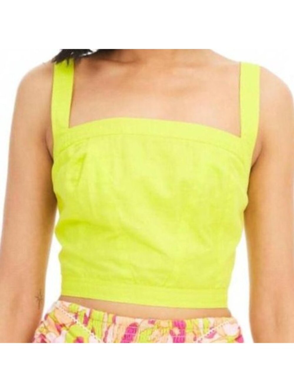 Allison New York Robin Crop Top in Lime Size Small New